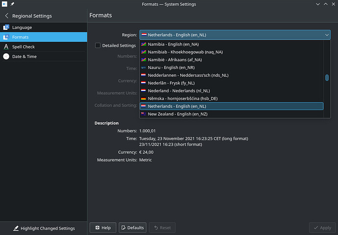 Plasma: en_NL locale